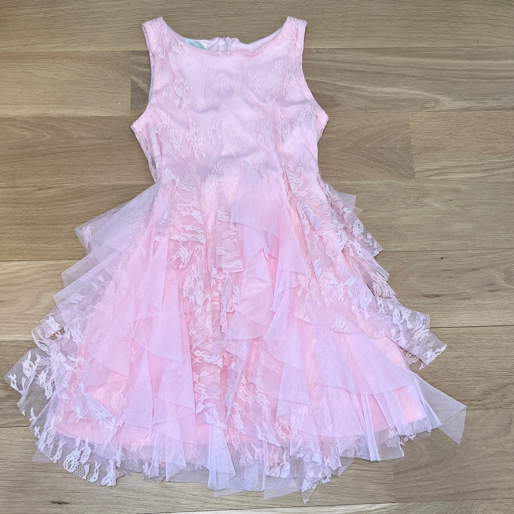 Biscotti Pink Tulle Layered Party Birthday Dance Princess Dress, Size 7